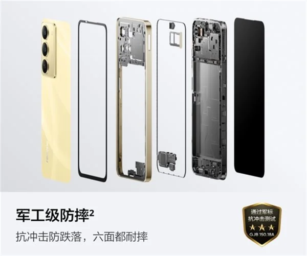 真我 V60 Pro 发布：千元档耐用小钢炮，IP69&IP68 满级防水，军工级抗摔品质  第3张